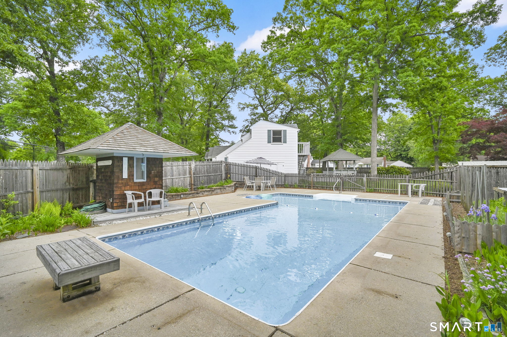 35 S Road Enfield, CT 06082 - Photo 39 of 40 Swimming pool, deep end, changing cabana. Pool area fenced.