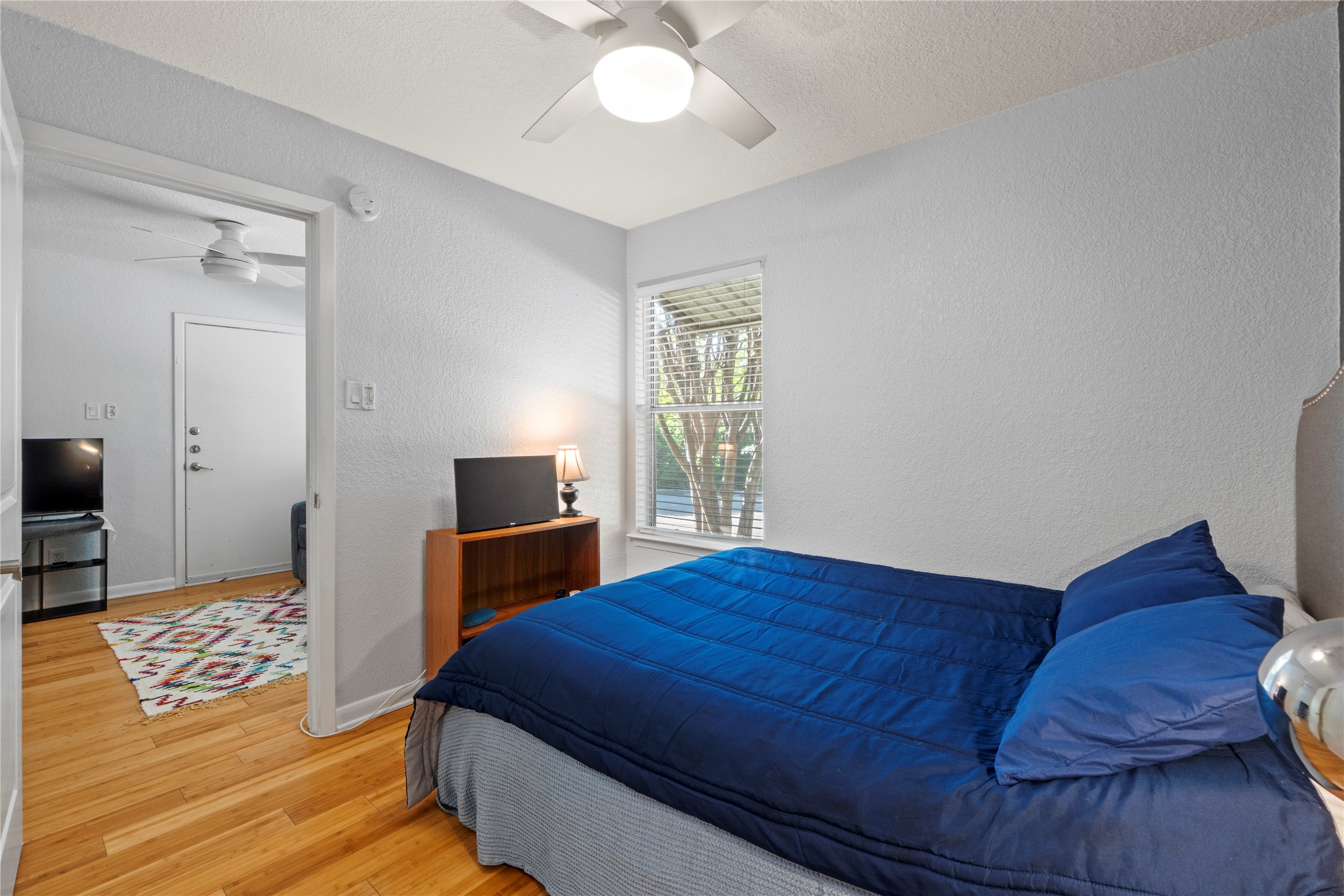 3204 Menchaca Road, Unit 305 Austin, TX 78704 - Photo 16 of 25 Remote-operated ceiling fans in both the living and bedroom.