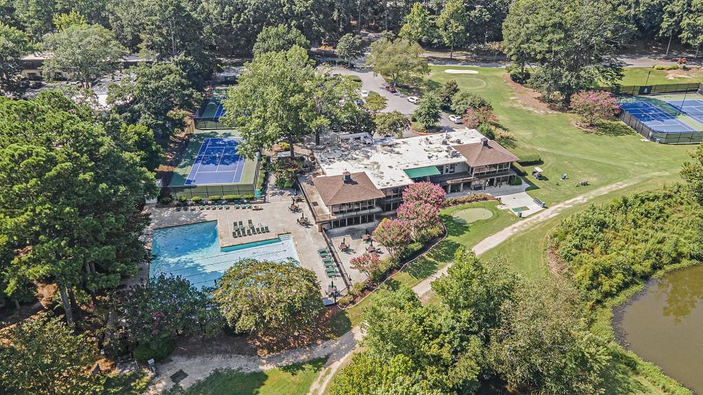 46 La Rue Place Northwest Atlanta, GA 30327 - Photo 5 of 28 an aerial view of a house with a lake view