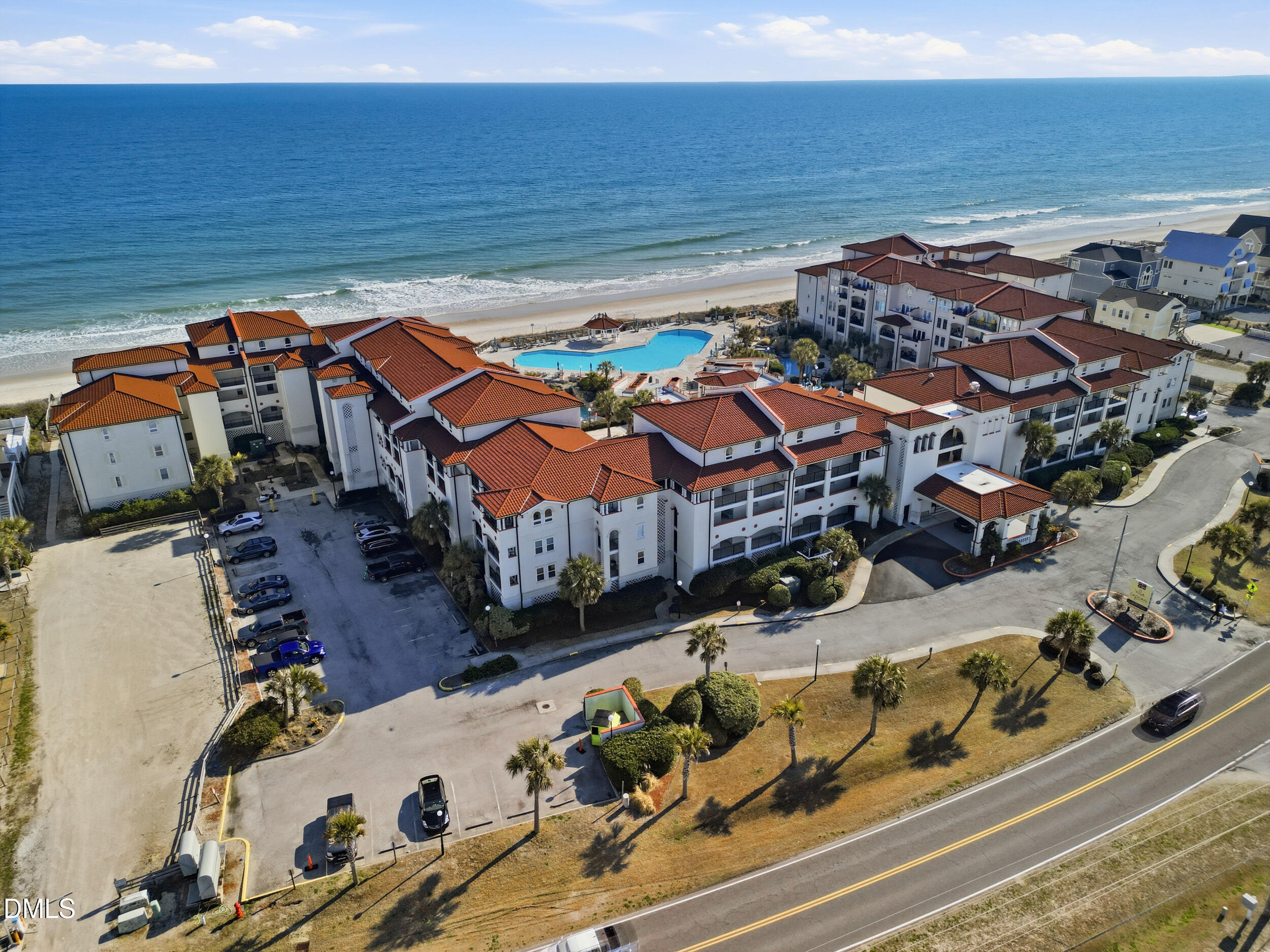 790 New River Inlet Road, Unit 114A North Topsail Beach, NC 28460 - Photo 44 of 46 an aerial view of a house with a swimming pool