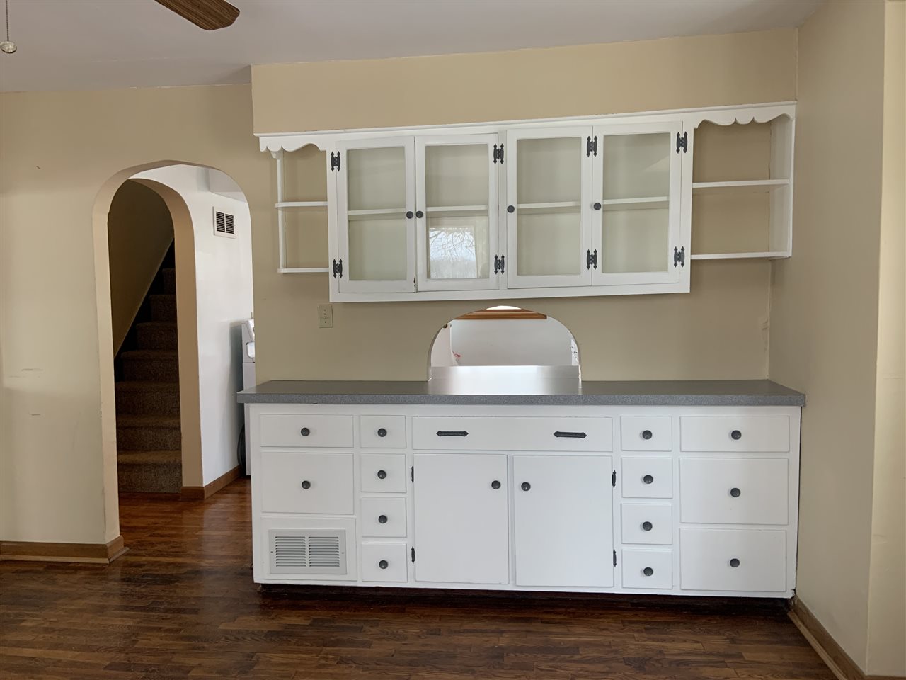 7604 Manchester Road Capron, IL 61012 - Photo 8 of 18 a kitchen with cabinets and window