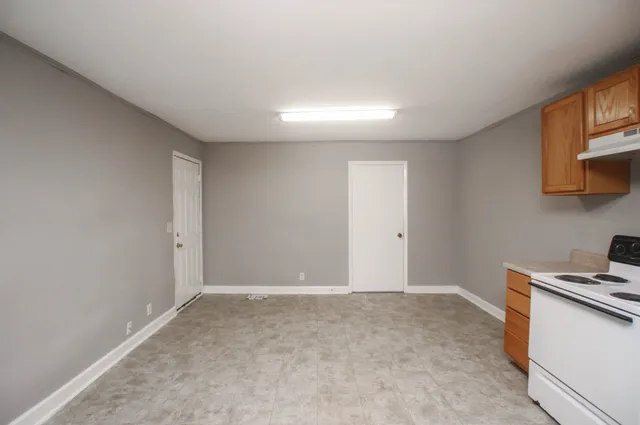 a view of kitchen and utility room