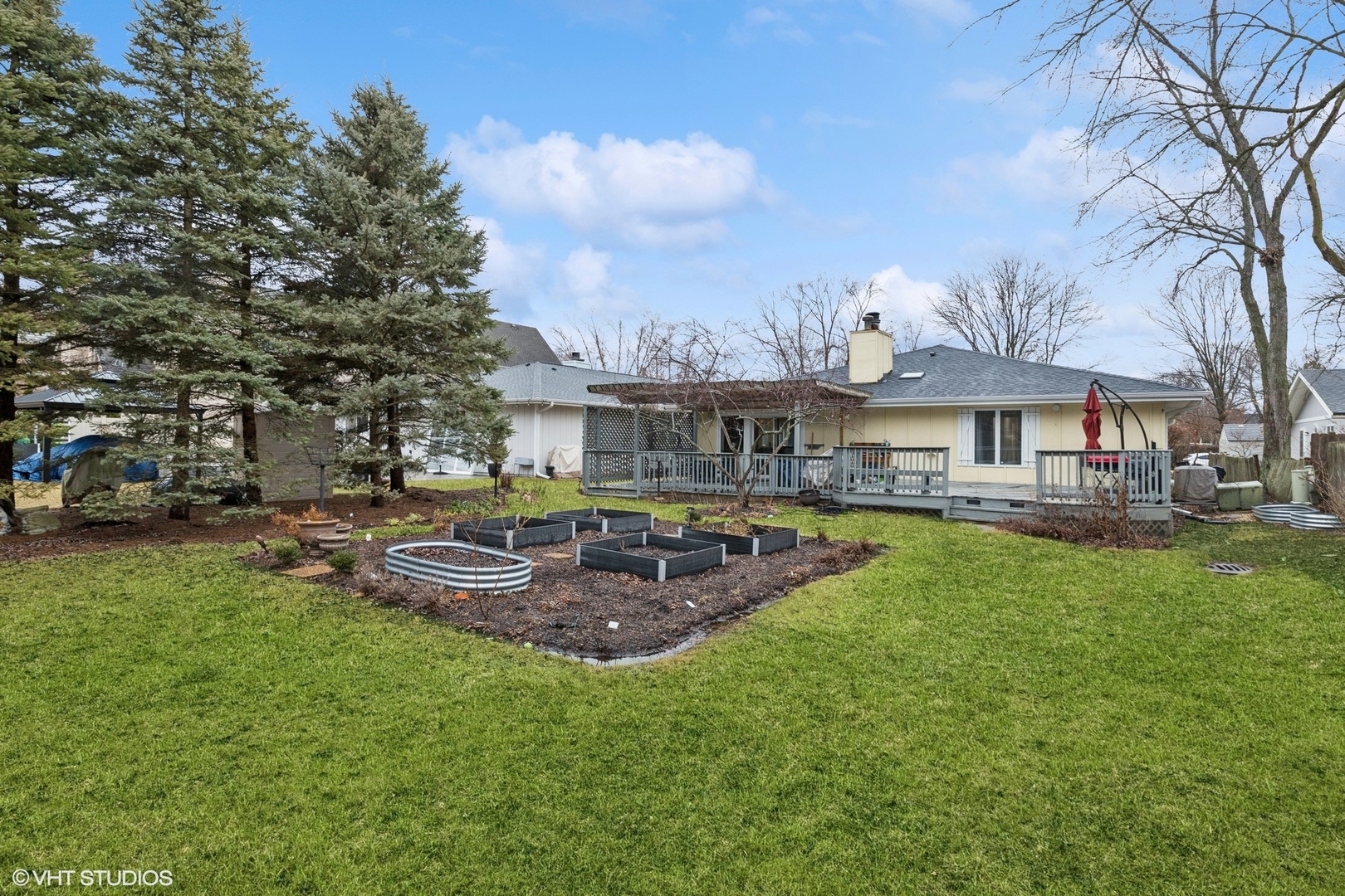 2845 Keystone Road Northbrook, IL 60062 - Photo 24 of 28 a front view of a house with swimming pool and sitting area
