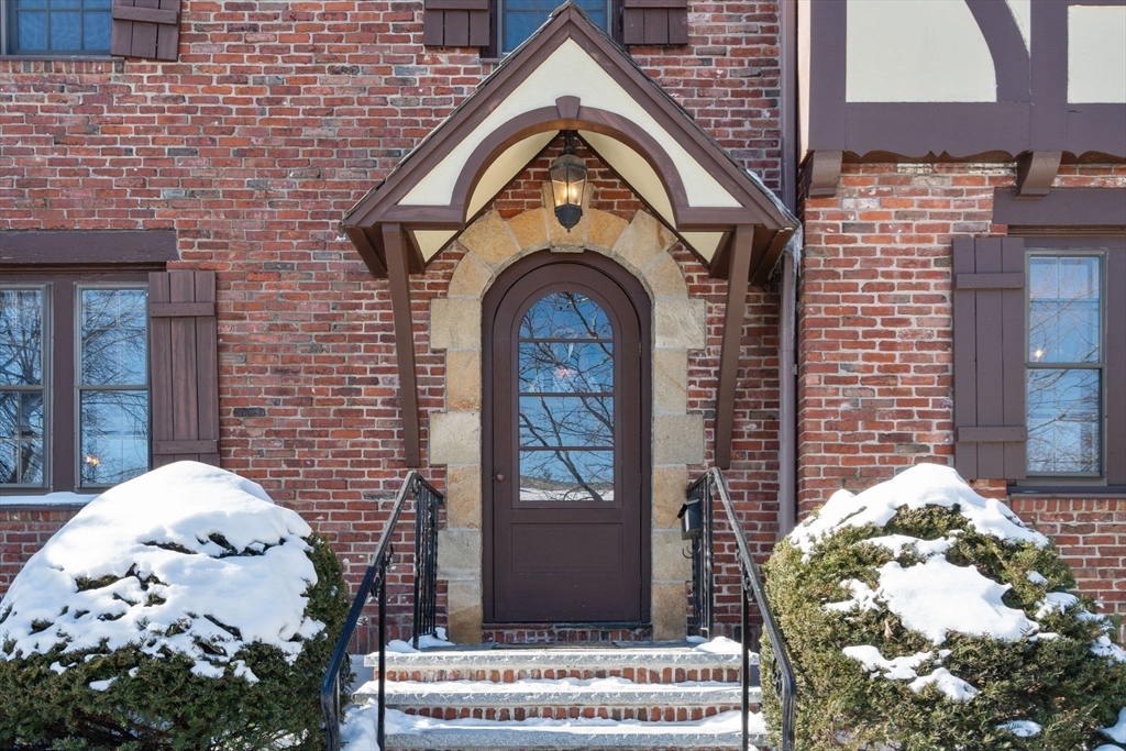 36 Goodnough Road Brookline, MA 02467 - Photo 4 of 31 a view of a wooden door of the house