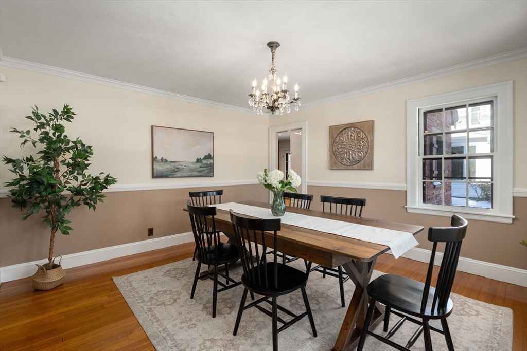 36 Goodnough Road Brookline, MA 02467 - Photo 10 of 31 a view of a dining room with furniture and window