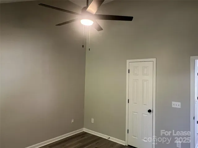 an empty room with closet