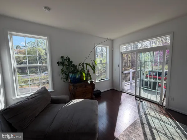 a view of a bathtub in a room