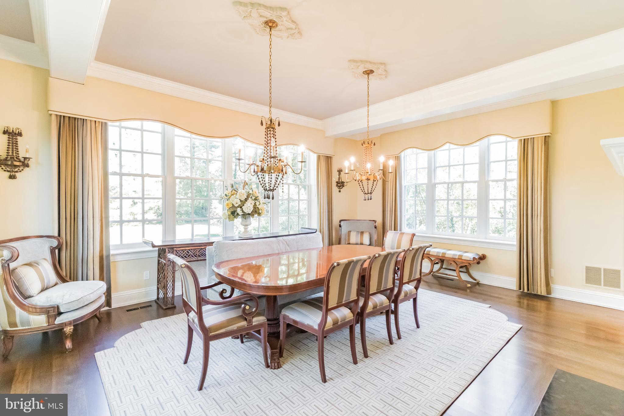 1911 Stone Ridge Lane Villanova, PA 19085 - Photo 10 of 32 a view of a dining room with furniture window and wooden floor