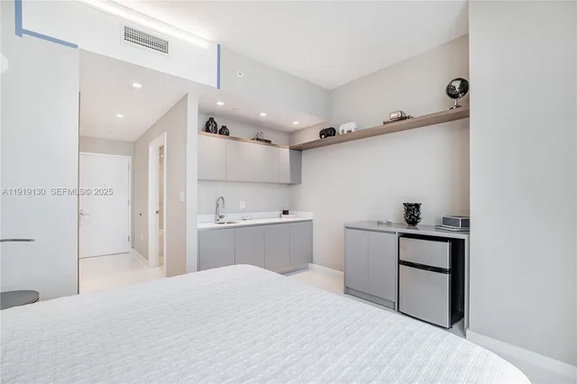 a close view of furniture and closet