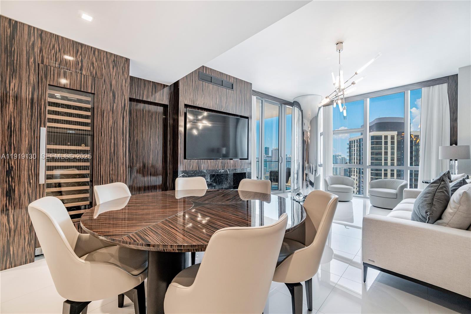 851 Northeast 1st Avenue, Unit 3511 Miami, FL 33132 - Photo 31 of 53 a view of a dining room with furniture window and outside view
