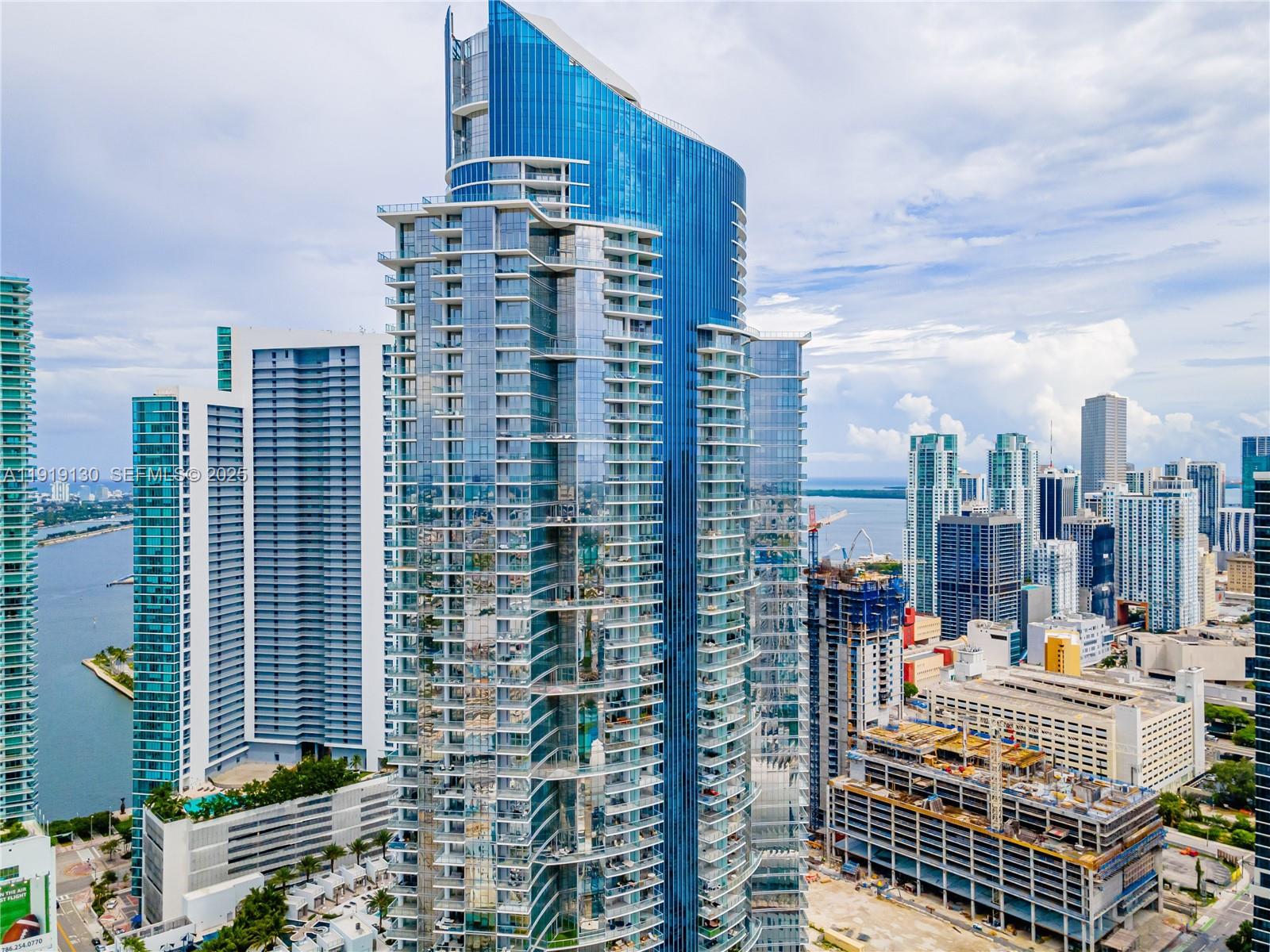 851 Northeast 1st Avenue, Unit 3511 Miami, FL 33132 - Photo 52 of 53 a city view with tall buildings