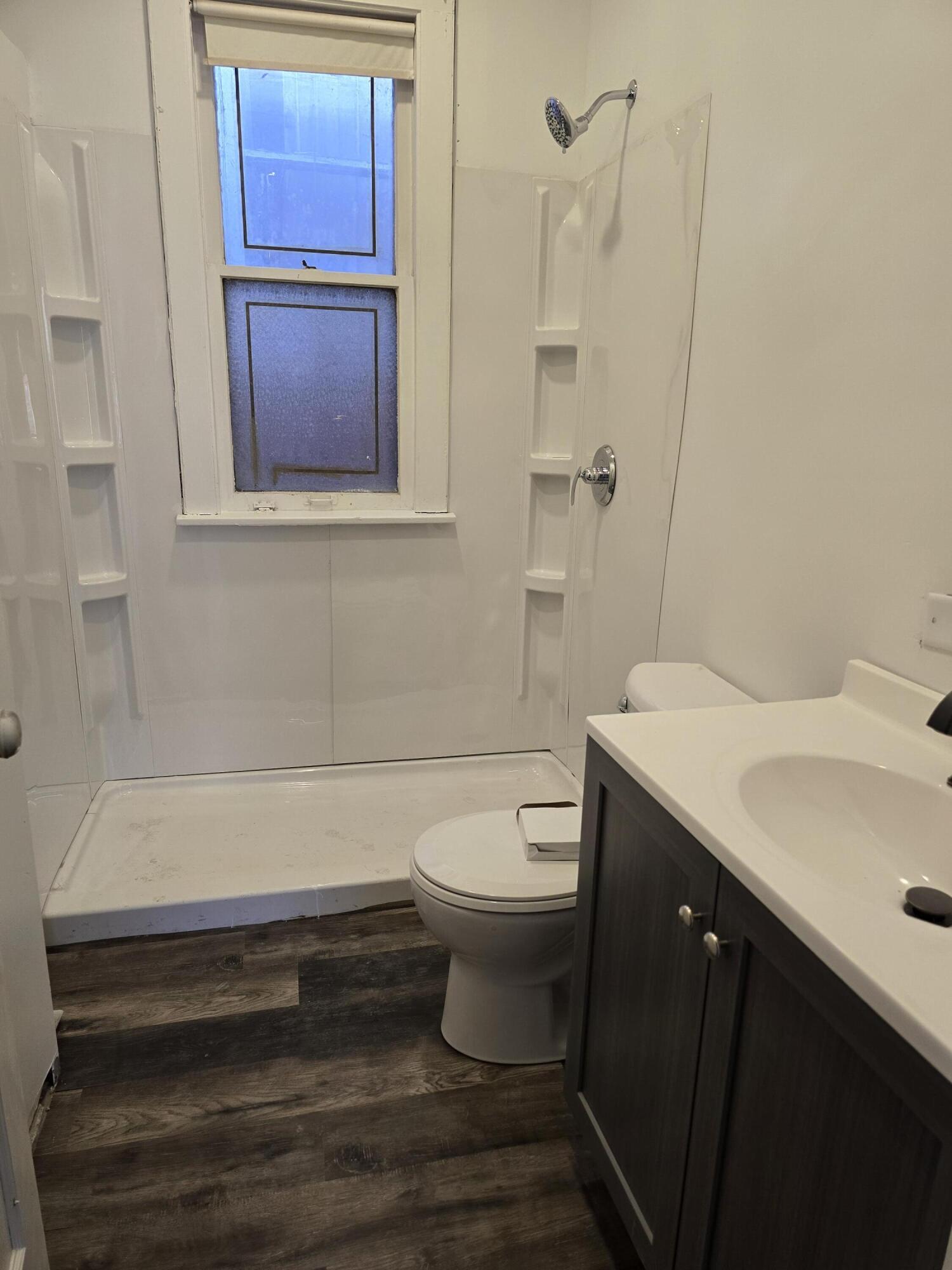 1168 Fillmore Street Gary, IN 46407 - Photo 8 of 22 a bathroom with a sink a toilet and shower