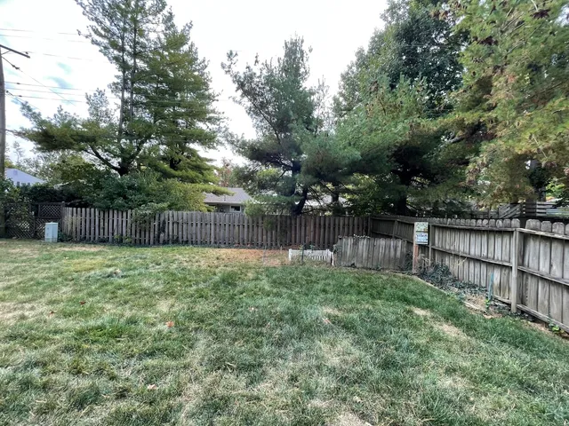 a view of backyard with green space