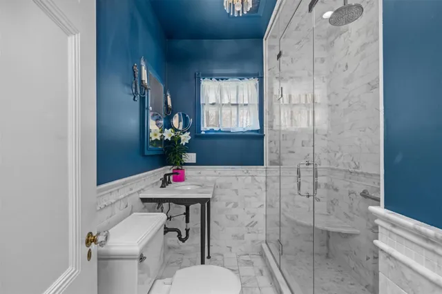 a view of staircase with a small space