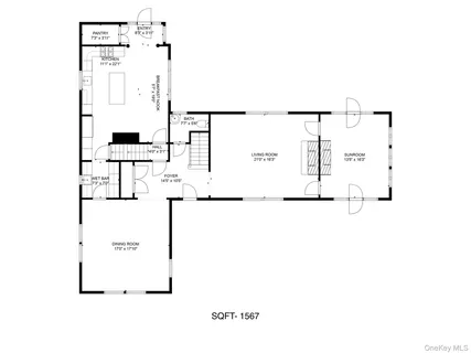 a picture of a bench in front of a microwave