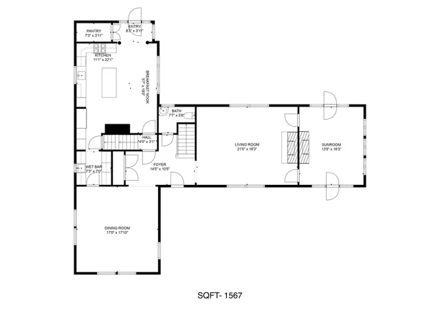 a picture of a bench in front of a microwave