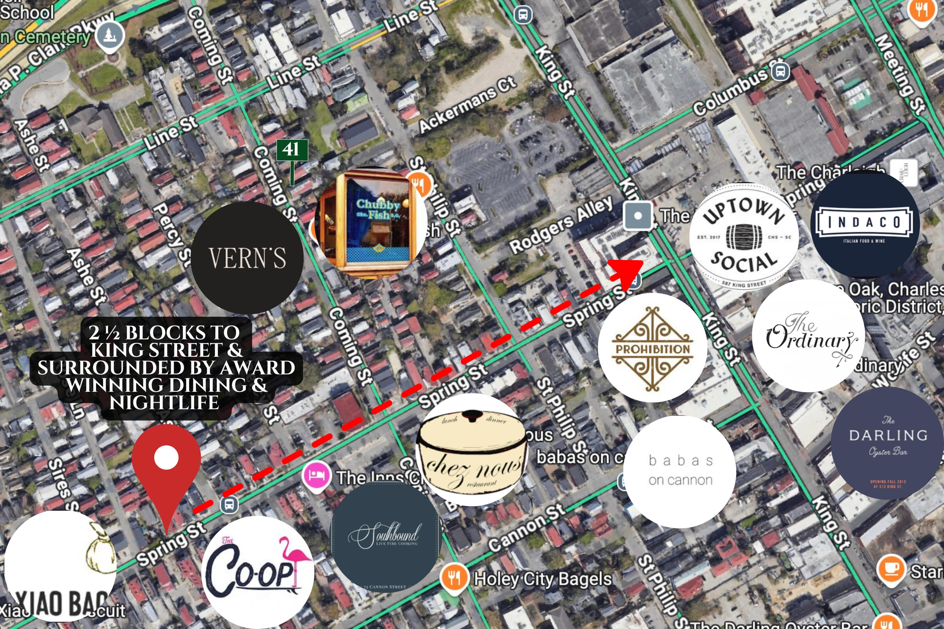 90 Spring Street, Unit A B Charleston, SC 29403 - Photo 2 of 53 2.5 blocks from king