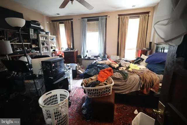a living room filled with furniture