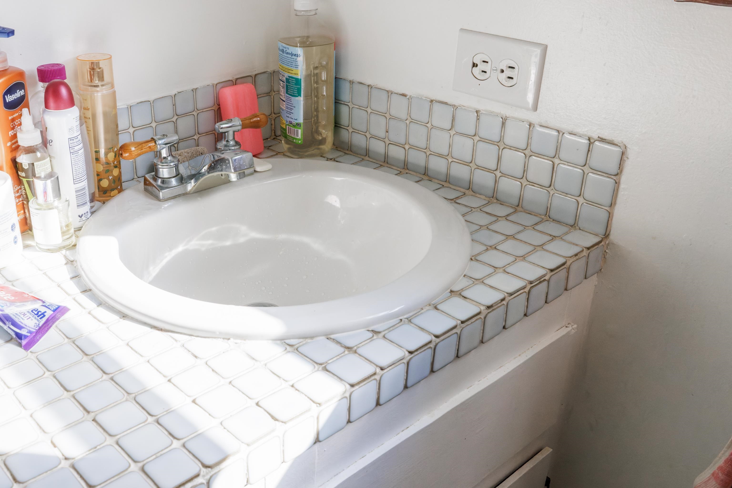 728 Foley Road Harrisonburg, VA 22801 - Photo 30 of 62 a bathroom with a sink and a shower curtain