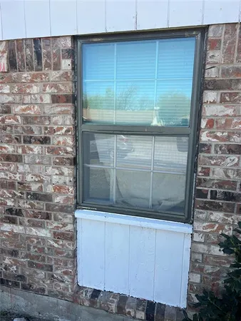 a view of wooden door