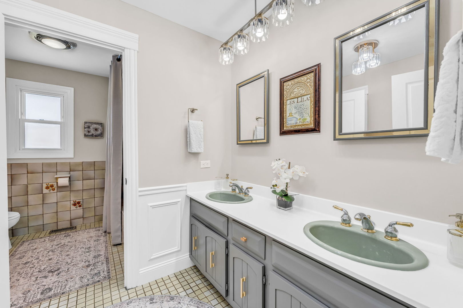 15624 Sunset Ridge Drive Orland Park, IL 60462 - Photo 25 of 37 a bathroom with a double vanity sink mirror and