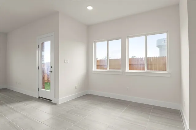 an empty room with a window