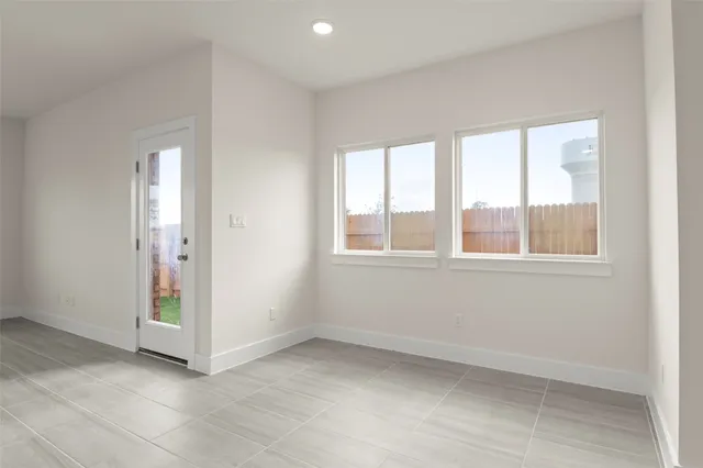 an empty room with a window