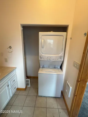 a utility room with a washer and dryer