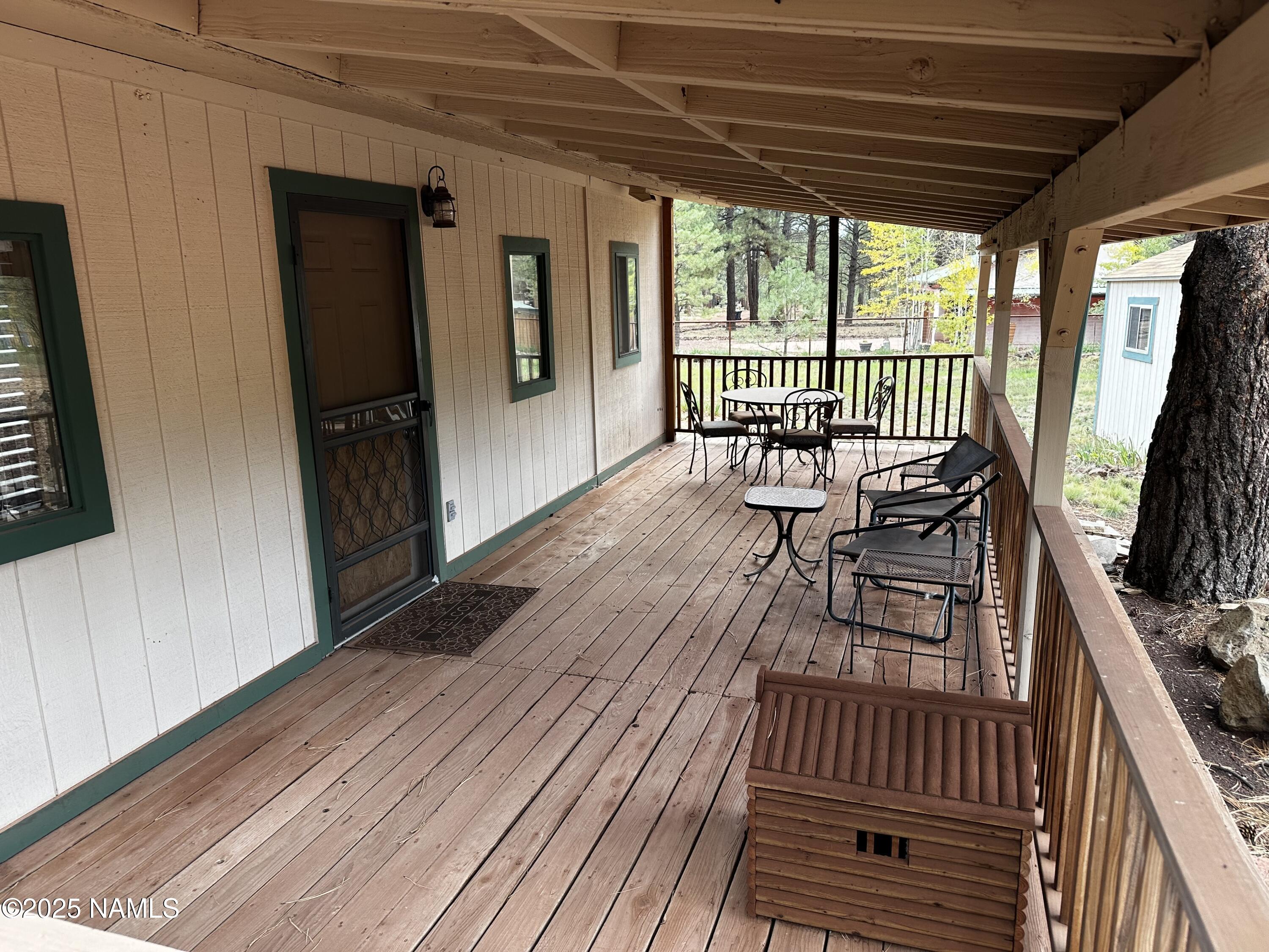 7261 East Long Bow Drive Williams, AZ 86046 - Photo 29 of 43 a view of a balcony with furniture