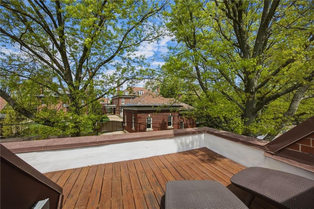 5535 Forbes Avenue, Unit E Pittsburgh, PA 15217 - Photo 39 of 50 a view of balcony with wooden floor and outdoor space