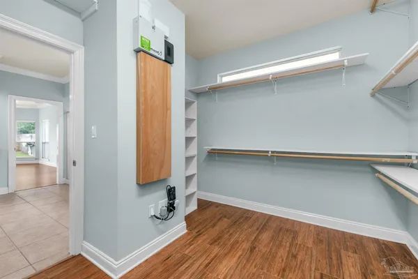 wooden floor in a room