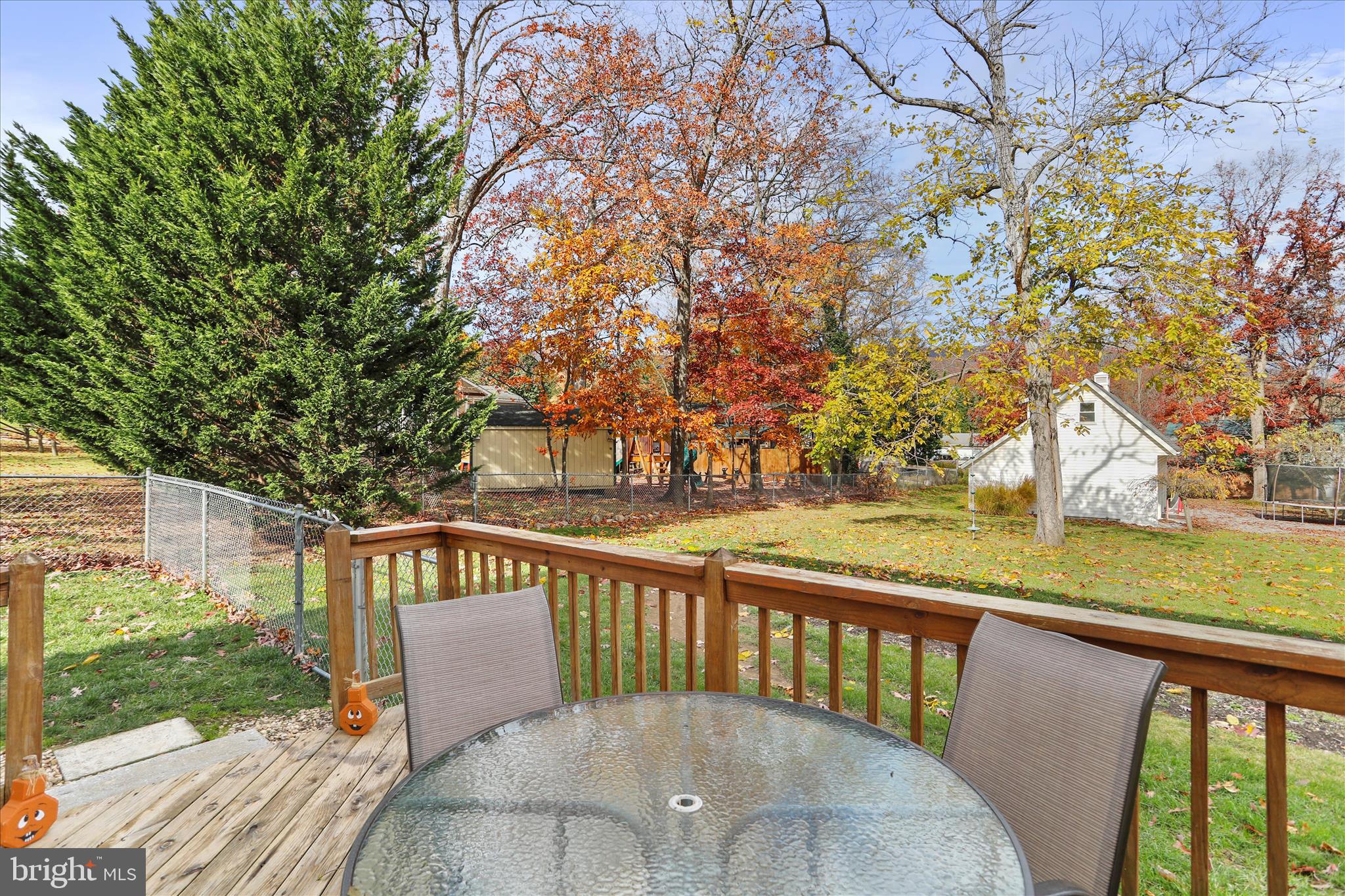13719 Brant Road Southwest Cresaptown, MD 21502 - Photo 30 of 33 a view of a wooden deck and a yard