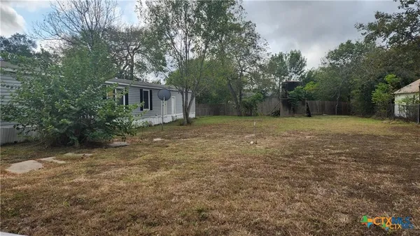 a view of a yard with a trees