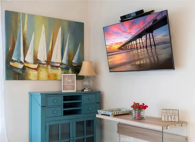a bathroom with a bathtub and a mirror