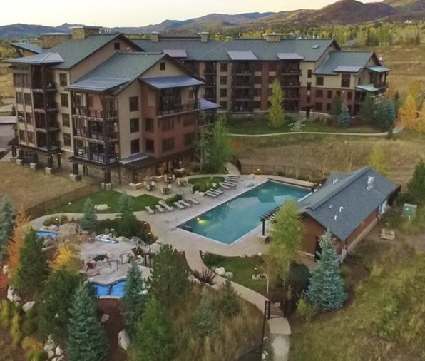 2669 Bronc Buster Loop Steamboat Springs, CO 80487 - Photo 46 of 49 an aerial view of a house with a garden