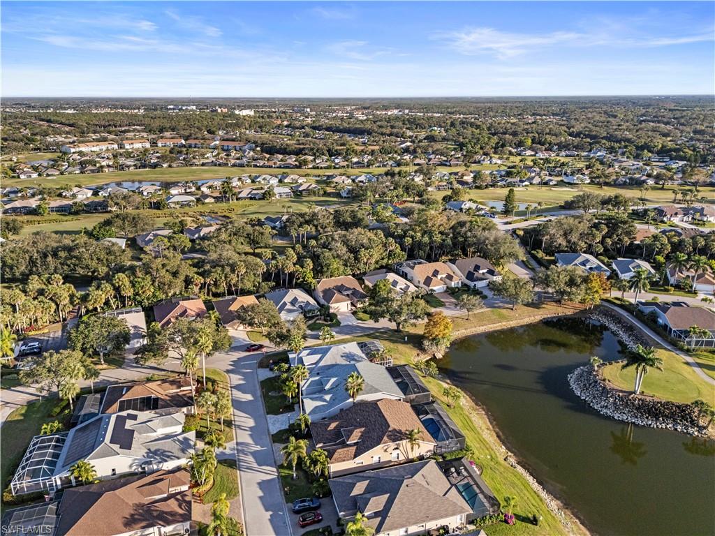 20751 Rivers Ford Estero, FL 33928 - Photo 31 of 36 Aerial overview of property's location featuring nearby suburban area and a large body of water