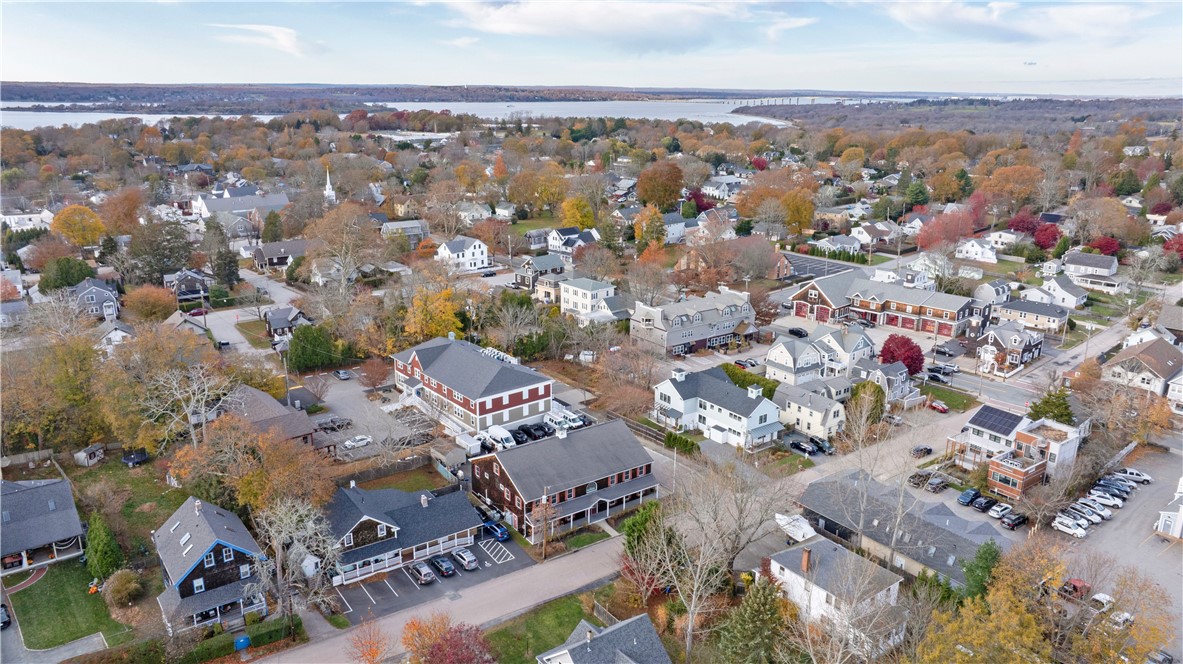 14 Clinton Avenue Jamestown, RI 02835 - Photo 5 of 40 northwest aerial, front of building in center of foreground