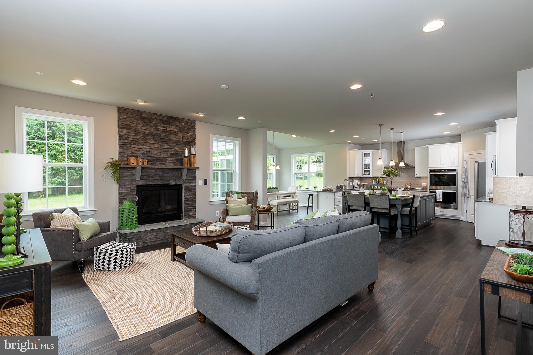 4468 Ilchester Road Ellicott City, MD 21043 - Photo 17 of 32 a living room with furniture and a fireplace