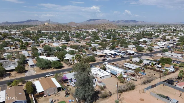 an aerial view of a city