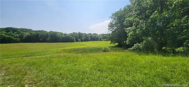 a view of a lake with a house in the background