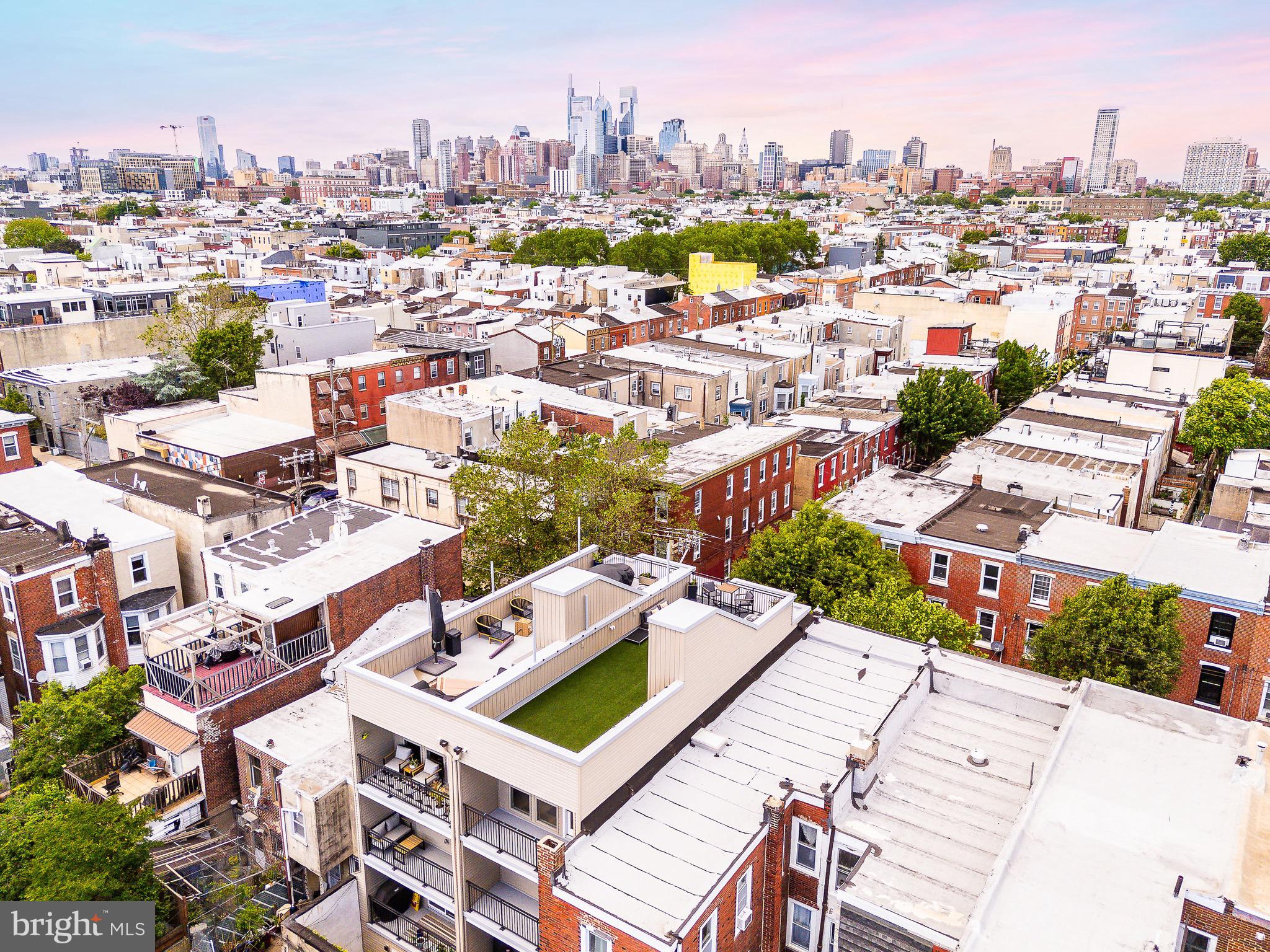 530 Reed Street Philadelphia, PA 19147 - Photo 54 of 57 an aerial view of a city with lots of residential buildings