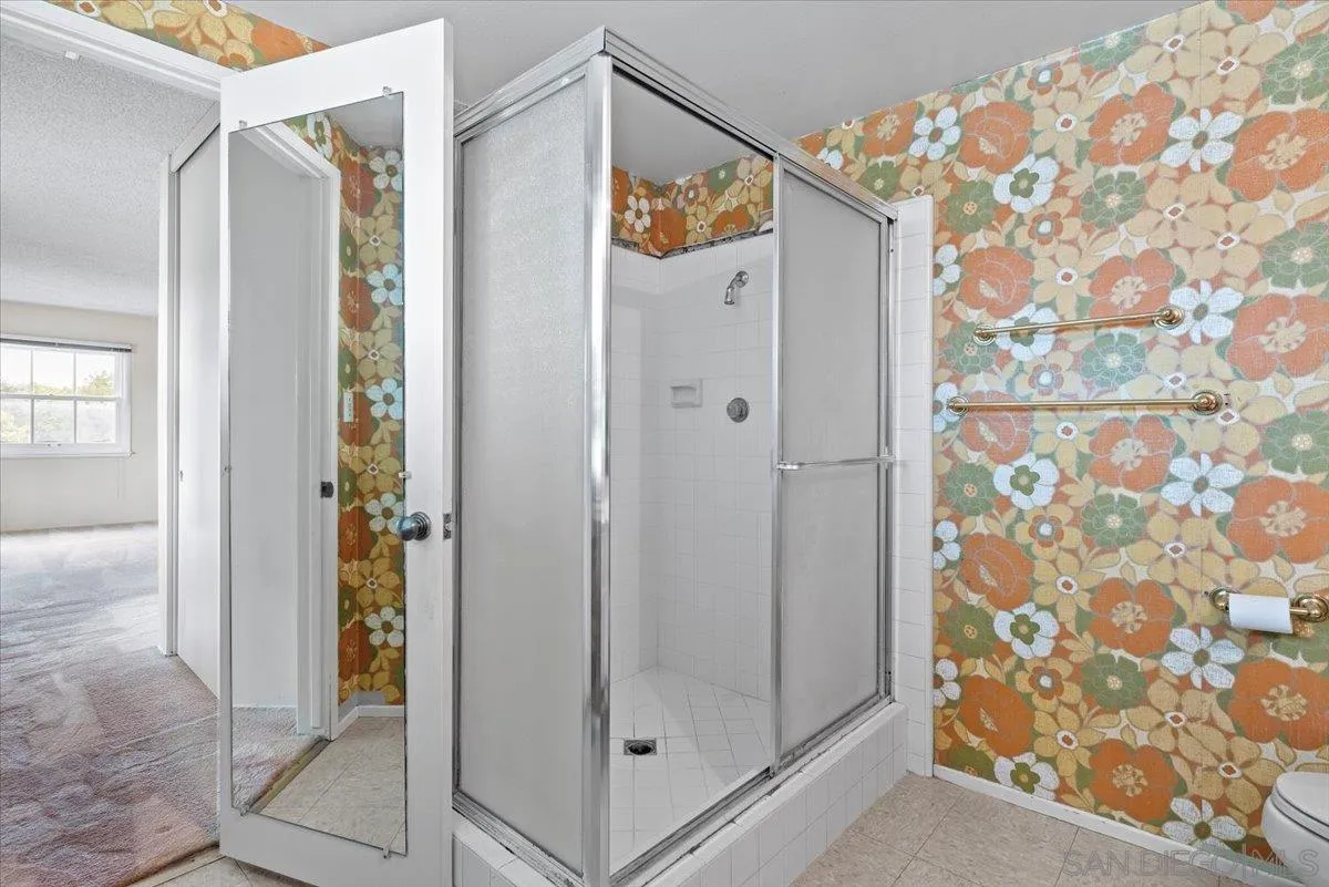 2257 Villa Maria Road North Claremont, CA 91711 - Photo 25 of 44 a bathroom with a glass door shower and a sink
