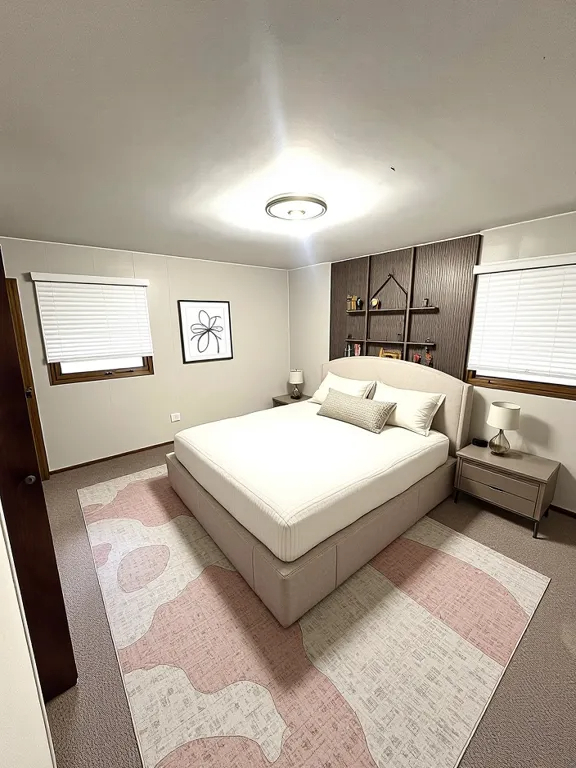 2843 193rd Street Lansing, IL 60438 - Photo 9 of 17 a bedroom with a large bed and a rug