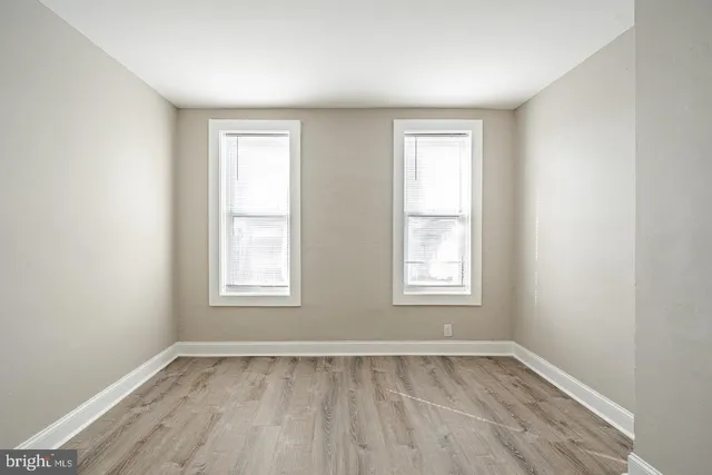 an empty room with a window