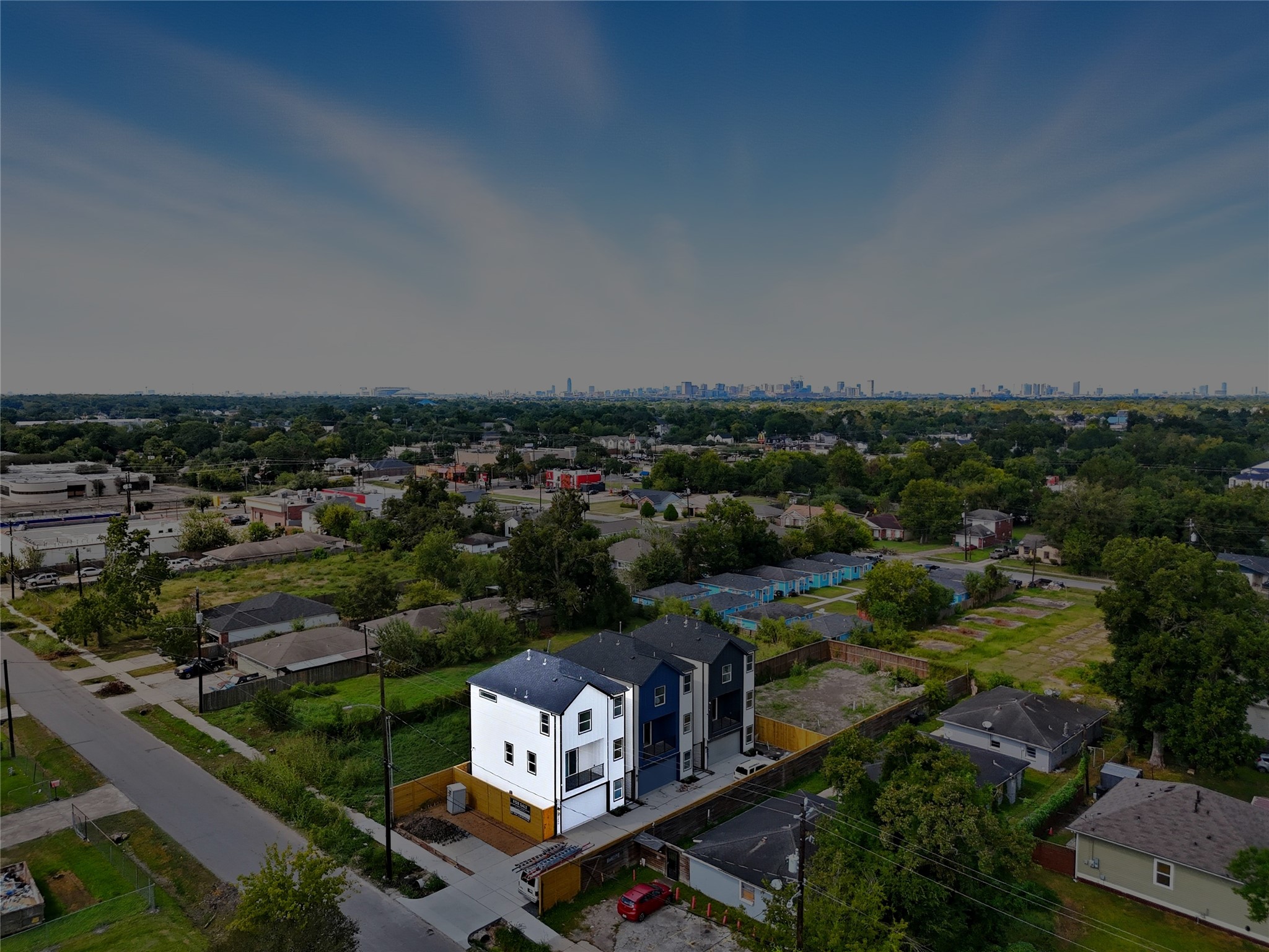 4749 Wilmington Street, Unit A Houston, TX 77033 - Photo 24 of 26 an aerial view of a city with lots of residential buildings