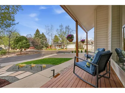 a view of outdoor space with seating area