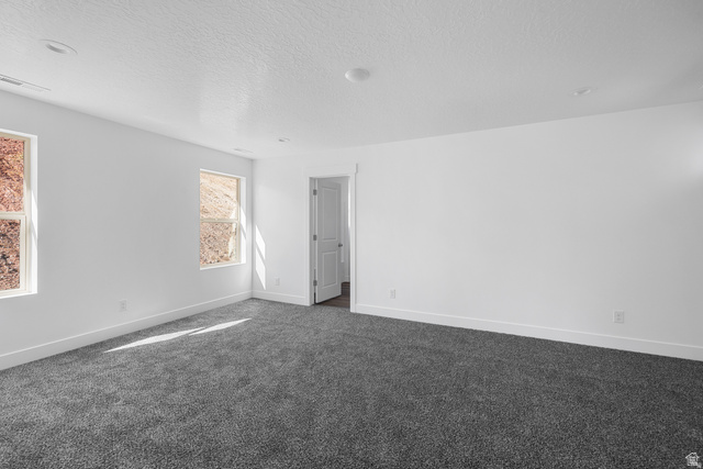291 North Slant Road, Unit 46M Mapleton, UT 84660 - Photo 14 of 19 Unfurnished room featuring dark colored carpet and a textured ceiling