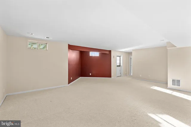 a view of a garage with a window