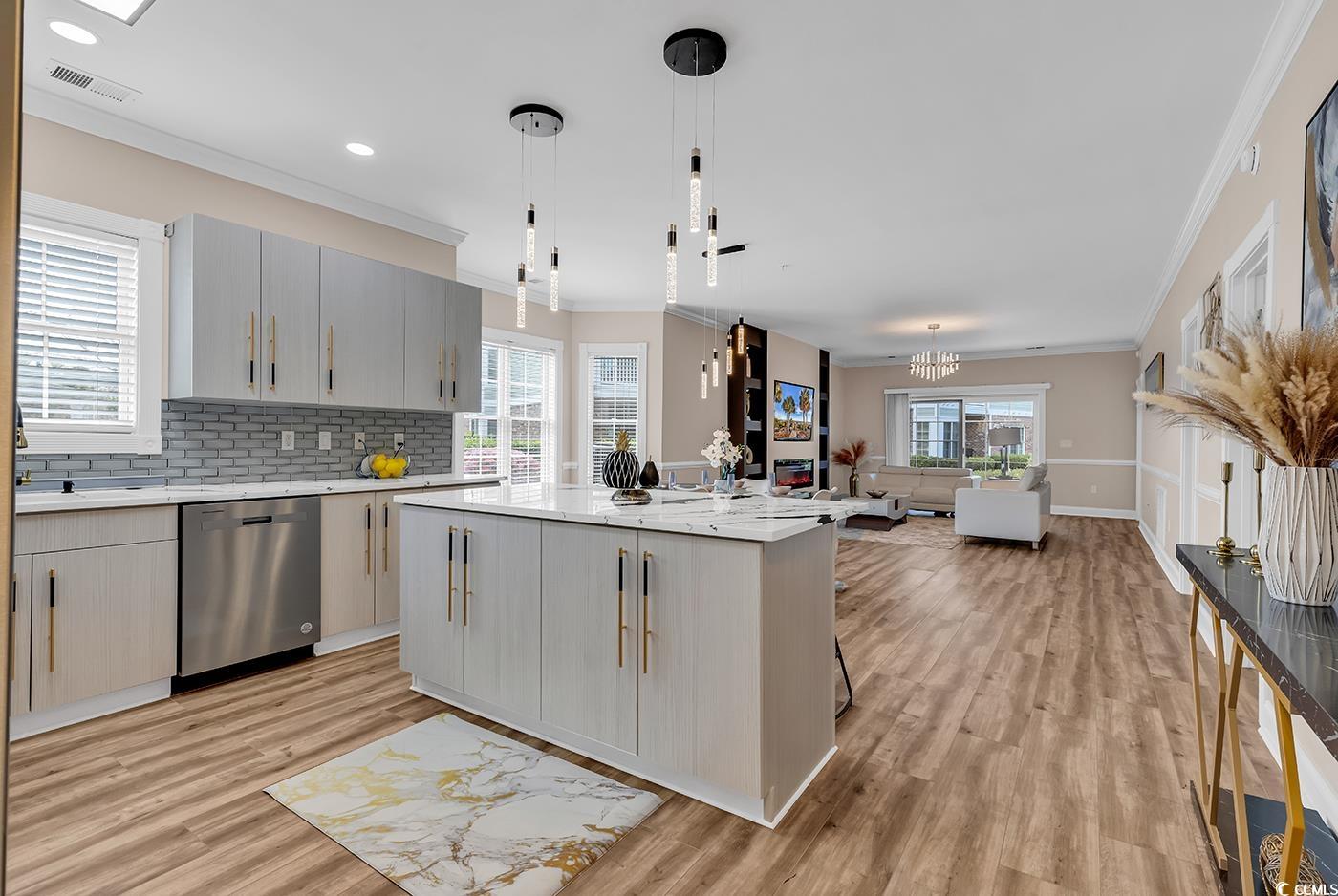 4821 Luster Leaf Circle, Unit 101 Myrtle Beach, SC 29577 - Photo 2 of 40 Kitchen featuring hanging light fixtures, ornament