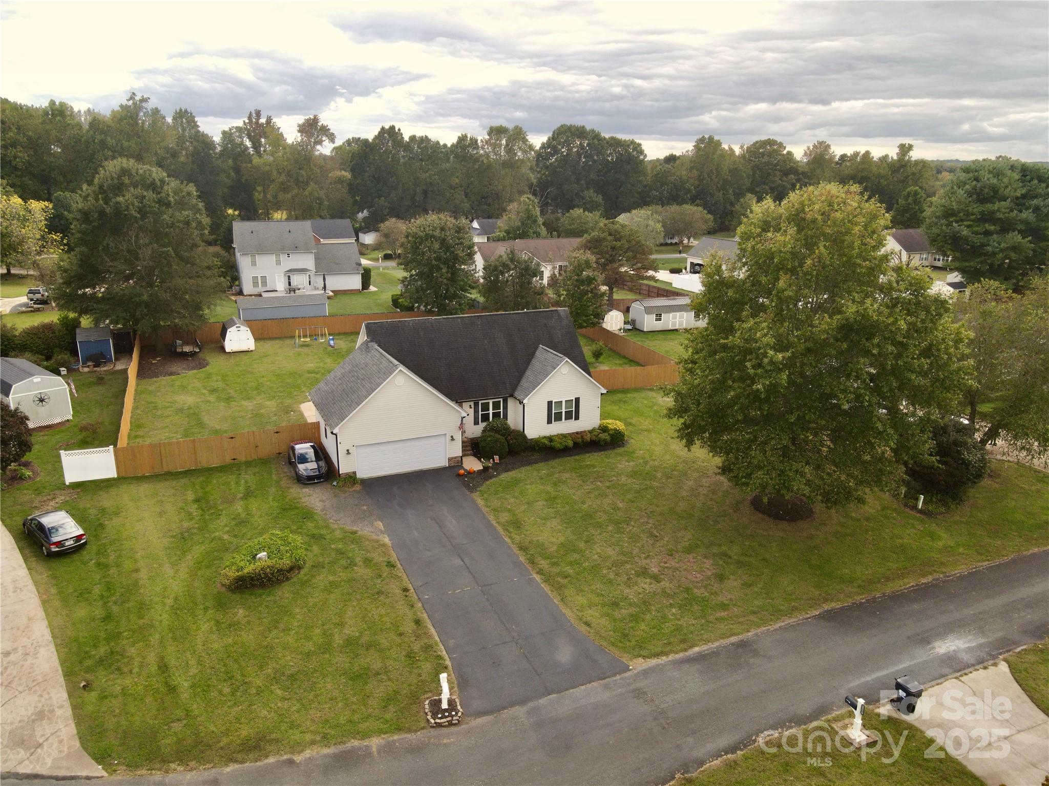 245 Castle Keep Road Salisbury, NC 28146 - Photo 24 of 26 an aerial view of a house with a yard